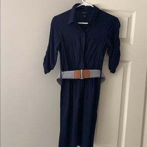 BCX button down dress with belt